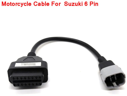 OBD Motorcycle Cable For Suzuki 6 Pin Plug Cable Diagnostic Cable 6Pin to OBD2 16 pin Adapter