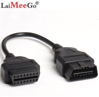 OBD verlengkabel man-vrouw 16-pin voeding OBD2 diagnostic tool verlengkabel 16pin verlengkabel 30cm