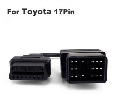 OBD2 Adapter Kabel Voor Toyota 17Pin Om 16Pin Auto Diagnostische Connector Adapter Voor Prius Venza Aurion Yaris Crown Previa Auris 17Pin kabel