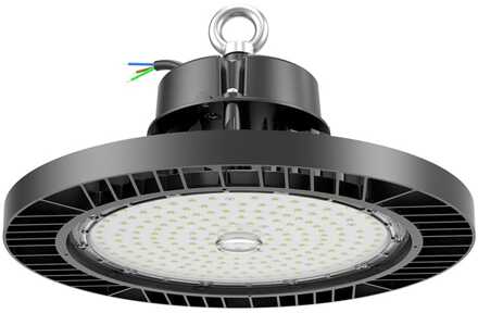 Oberon - LED High Bay - 200 Watt 38.000 Lumen - 190lm/W - 6500K Daglicht wit - IP65 waterdicht - IK09 - 1-10V Dimbaar - Sosen Driver - Ra80 Zwart