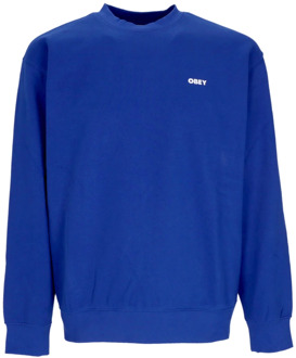 Obey Gedurfd Premium Crew Fleece Sweatshirt Obey , Blue , Heren - Xl,Xs