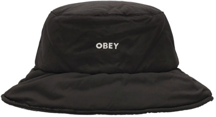 Obey Geïsoleerde Vissers Bucket Hoed Zwart Obey , Black , Heren - ONE Size