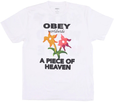Obey Heaven Pigment Keuze Box Tee Wit Obey , White , Dames - L