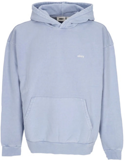 Obey Hydrangea pigment fleece hoodie voor mannen Obey , Blue , Heren - Xl,L,M,S