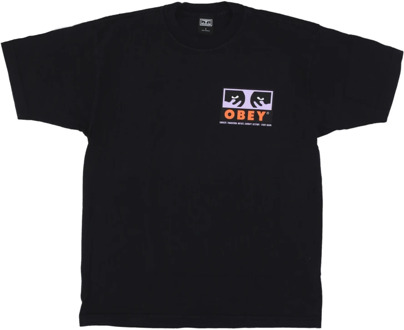 Obey Klassieke Box Tee Streetwear Zwart Obey , Black , Heren - Xl,L
