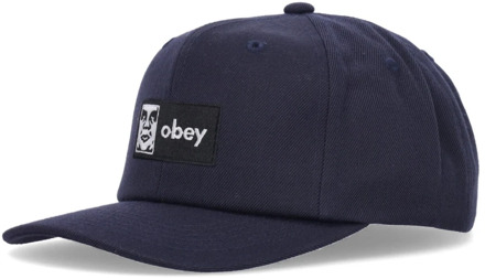 Obey Klassieke Marineblauwe Snapback Pet Obey , Blue , Heren - ONE Size