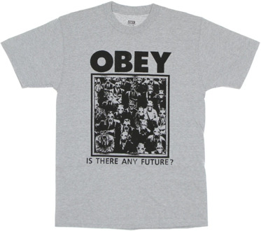 Obey Klassieke Tee Heather Grey Streetwear Obey , Gray , Heren - XL