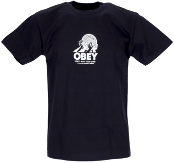 Obey Klassieke Unite Tee - Streetwear Collectie Obey , Black , Heren - XL