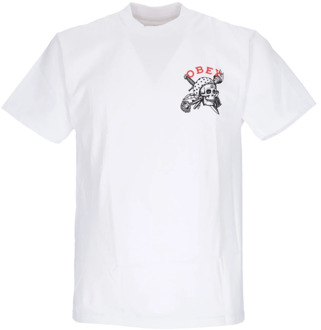 Obey Peace Skull Classic Tee - Streetwear Collectie Obey , White , Heren - XL