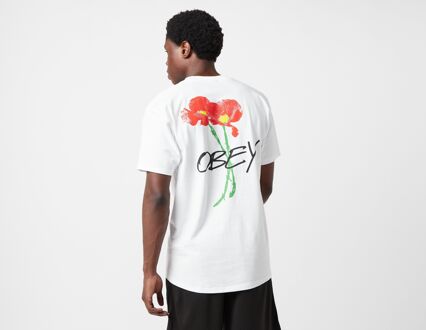 Obey Poppies T-Shirt, wit - L