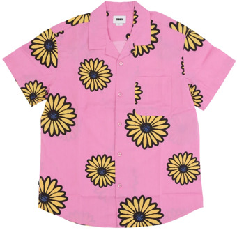 Obey Short Sleeve Shirts Obey , Pink , Heren - Xl,M