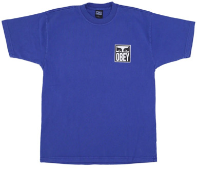 Obey Surf Blue Eyes Icon T-Shirt Obey , Blue , Heren - Xl,M