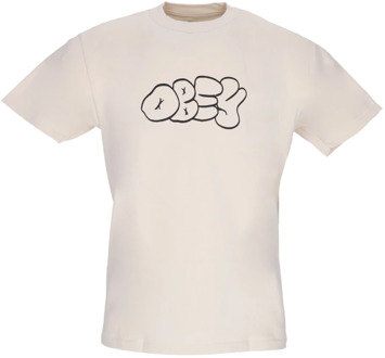 Obey T-Shirts Obey , Beige , Heren - Xl,S