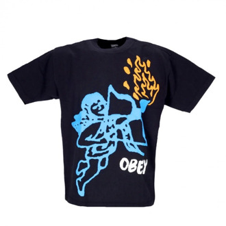 Obey T-shirts Obey , Black , Heren - Xl,L,M