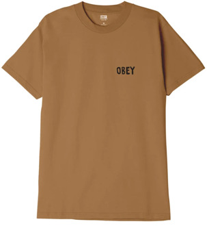 Obey T-Shirts Obey , Brown , Heren - S