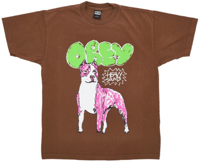 Obey T-Shirts Obey , Brown , Heren - Xl,L,S