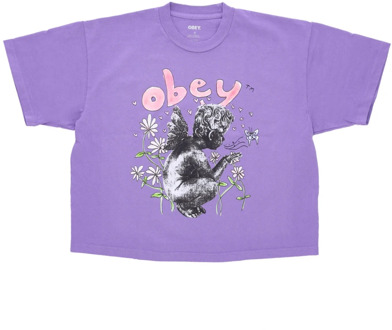 Obey T-Shirts Obey , Purple , Dames - M