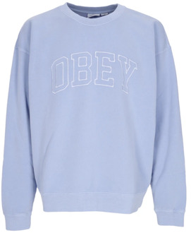 Obey Zware Crew Fleece Sweatshirt Obey , Blue , Heren - Xl,L,M,S,Xs