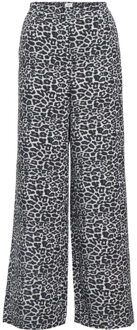 Object Objalba lisa wide pant print noos - maat 36 Grijs