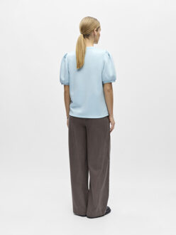 Object Objandrea s/s re v-neck top noos Blauw - M