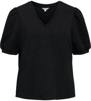 Object Objandrea s/s re v-neck top noos - maat S Zwart