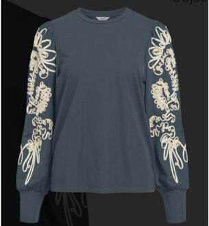 Object Objcaroline joana l/s top e div Beige - S