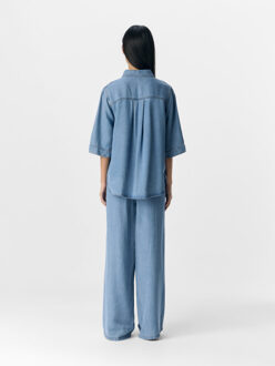 Object Objframe 2/4 re denim top noos - maat L Blauw