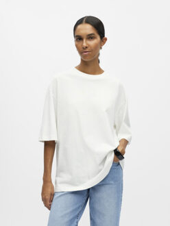 Object objgima 2/4 oversize t-shirt noos 23043497 cloud dancer Ecru - S