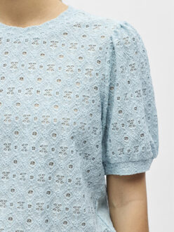 Object Objlaila s/s re top noos - maat L Blauw