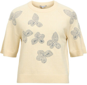Object Objlaney rubin ss pullover noos Beige - M