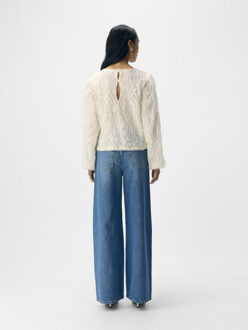 Object Objlucie l/s re o-neck top noos Wit - 38