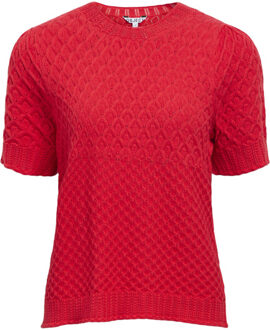 Object Objnoa s/s re knit pullover noos Rood