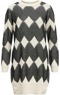 Object Objolympia l/s re knit dress 141 Wit - XL