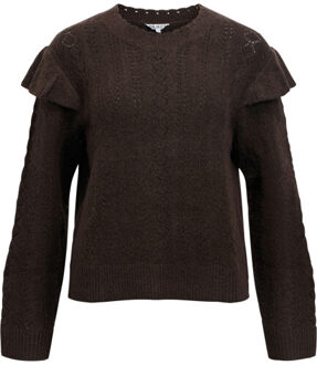 Object Objpaola l/s lo knit pullover 141 Bruin