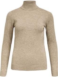 Object Objthess l/s rollneck knit pullover Beige - XL