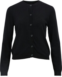 Object Objthess l/s short cardigan noos Zwart