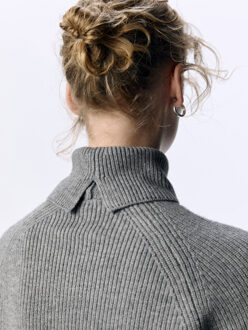 Object Objviola ls lo rollneck knit noos Grijs - M