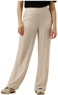 Object Wijde Pijp Elegante Broek Object , Beige , Dames - XS