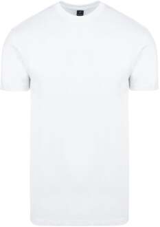Obra T-Shirt Hoge Ronde Hals Wit 2-Pack - XL