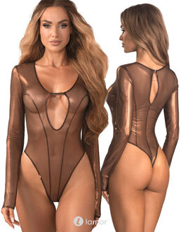 Obsessive Langarm Body in Brons, Soranna - Maat:: S/M