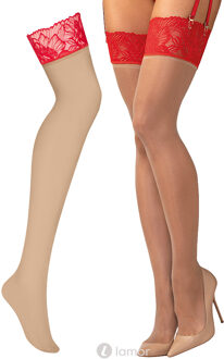 Obsessive Rode jarretelkousen, Matildea - Maat: S/M