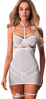 Obsessive Witte Negligé, Arrowel - Maat:: S/M