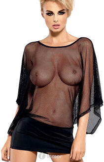 Obsessive Zwart mini jurkje punker dress - Maat: S/M