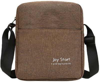 Ocardian Handtassen Mannen Schoudertas Nylon Mode Crossbody Tas Verpakking Multifunctionele Messenger Schouder Handtas M11 bruin