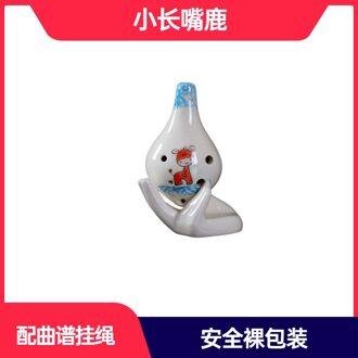 Ocarina 6 Gat Porselein Fluit Craft Sieraden hert blauw