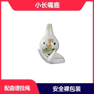 Ocarina 6 Gat Porselein Fluit Craft Sieraden hert groen