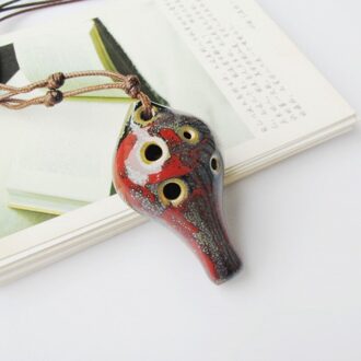 Ocarina Voor Beginners 6 Gaten Chinese Stijl Keramiek Bloemen Handgemaakte 6*4Cm Moeder En Vaderdag Muziekinstrumenten F
