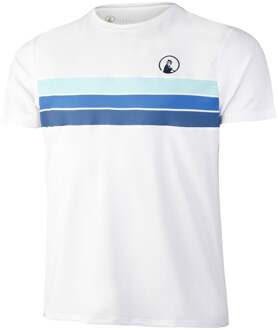 Ocean Block Stripe Receiver T-shirt Heren wit