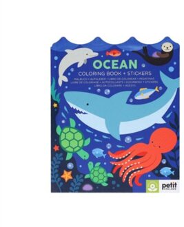 Ocean Coloring Book + Stickers - Petit Collage