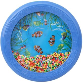 Ocean Wave Bead Drum Gentle Sea Sound Musical Educatief Speelgoed Tool Voor Kind Muziek Verlichting Kinderen Baby Leren Oyuncak blauw